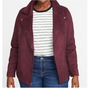 Old Navy 2X Suede Moto jacket